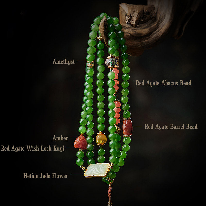 Bracelet Mala Buddha Stones