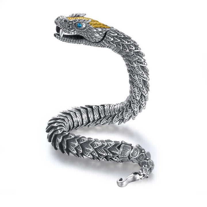 Bracelet chaîne de protection amulette fait main en Buddha Stones Dragon Snake