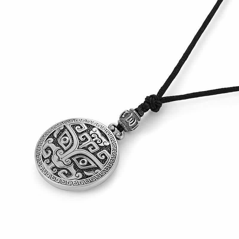 Collier pendentif porte-bonheur Feng Shui, créature mythologique Taotie