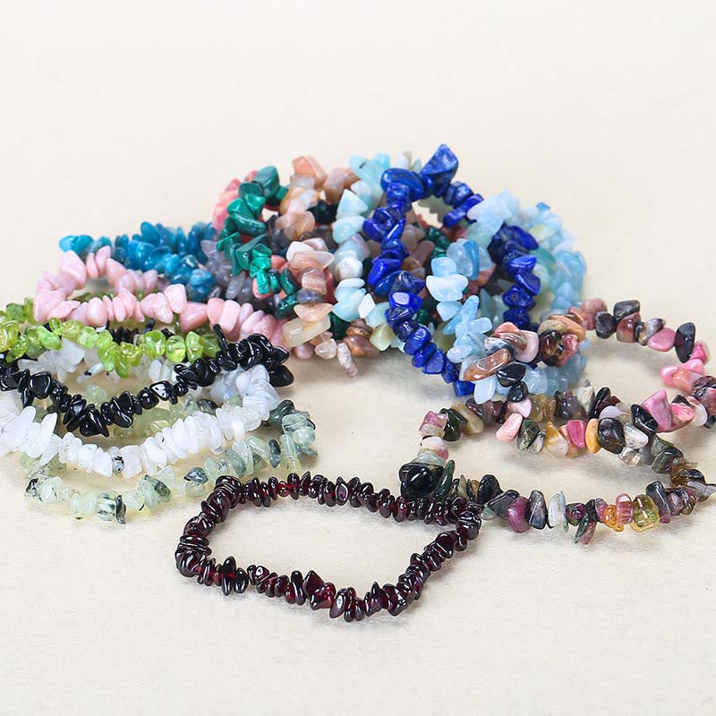 Bracelet apaisant et chaleureux en pierre de cristal de forme irrégulière naturelle - image 28