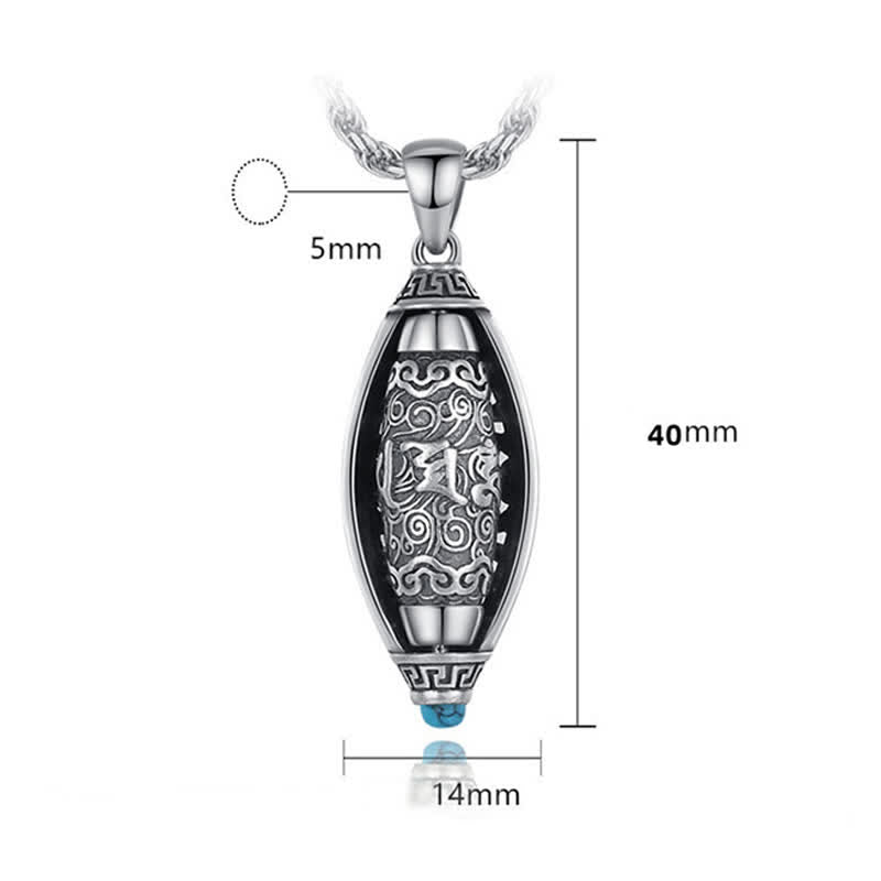 Collier de protection avec pendentif rotatif en Buddha Stones du Tibet Om Mani Padme Hum - image 10