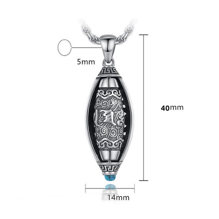 Collier de protection avec pendentif rotatif en Buddha Stones du Tibet Om Mani Padme Hum - image 10