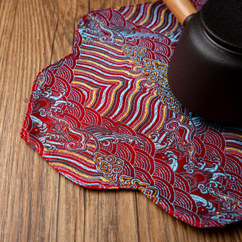 Buddha Stones , vagues de la mer, dessous de verre pour tasse à thé, tapis à thé Kung Fu