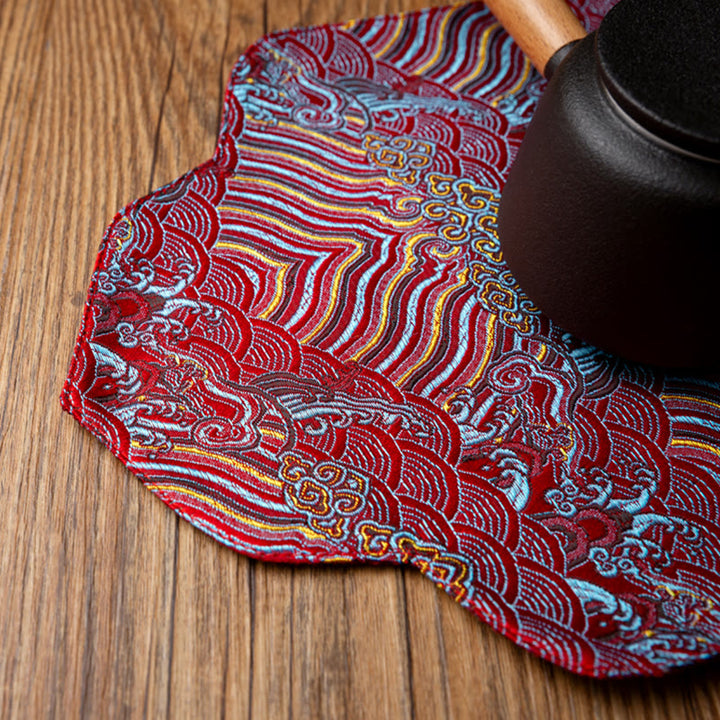 Buddha Stones , vagues de la mer, dessous de verre pour tasse à thé, tapis à thé Kung Fu