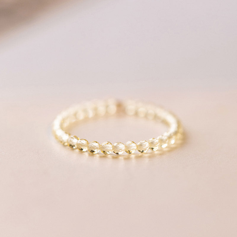 Bague de prospérité et de bonheur en citrine naturelle avec Buddha Stones - image 8