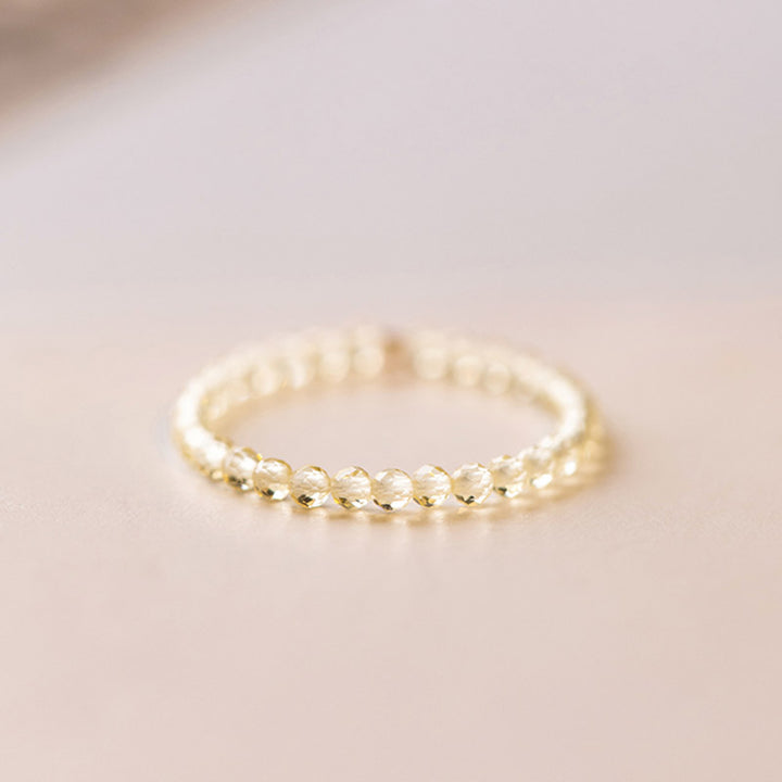 Bague de prospérité et de bonheur en citrine naturelle avec Buddha Stones - image 8