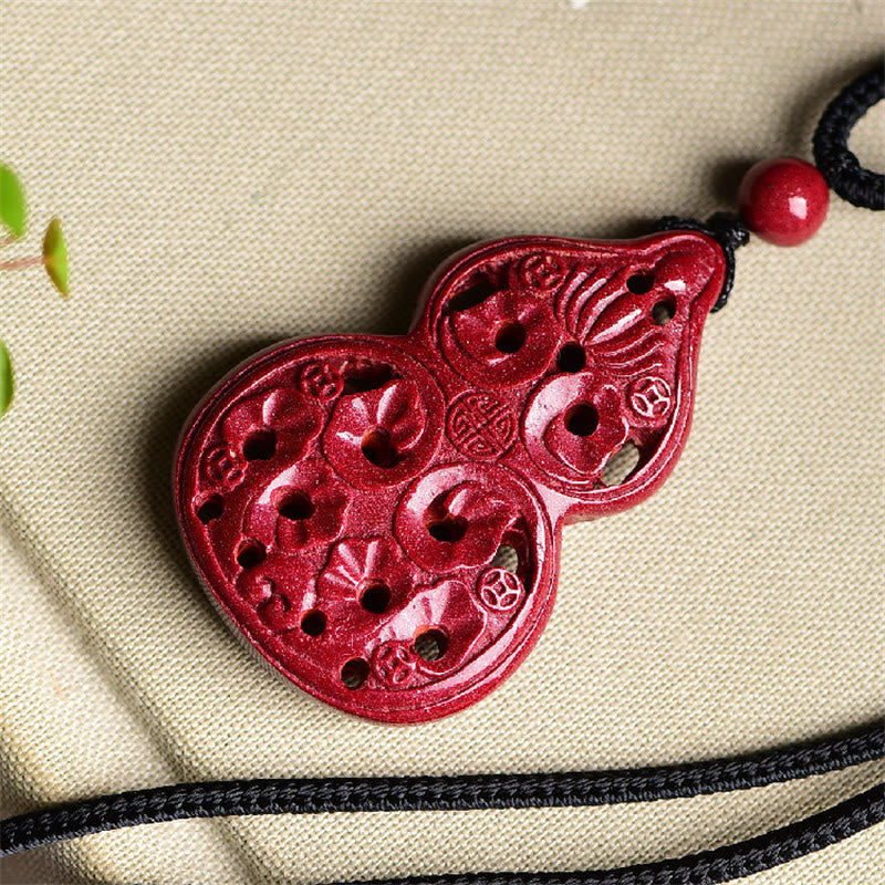 Collier pendentif en Buddha Stones rieur Yin Yang zodiaque chinois gourde cinabre naturel bénédiction - image 26