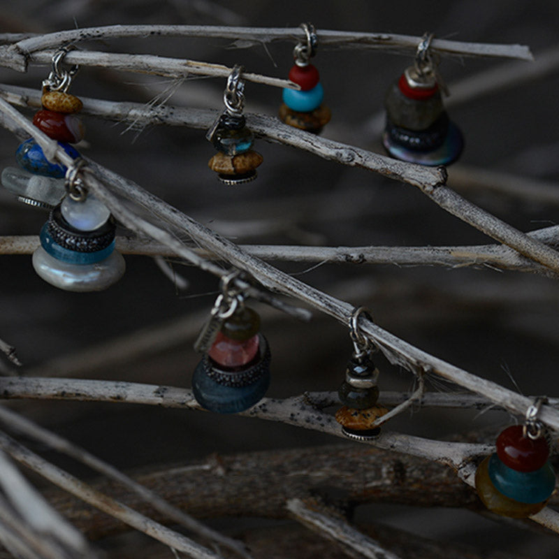 Collier pendentif calme en Buddha Stones Zen Cairn Labradorite Divers cristaux - image 8