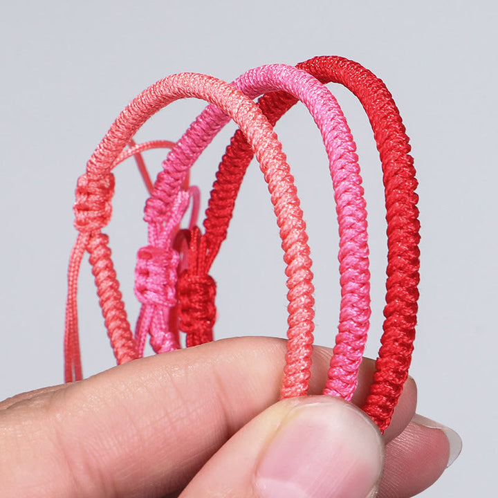 Bracelet tressé tibétain en 3 pièces avec Buddha Stones et protection des nœuds King Kong