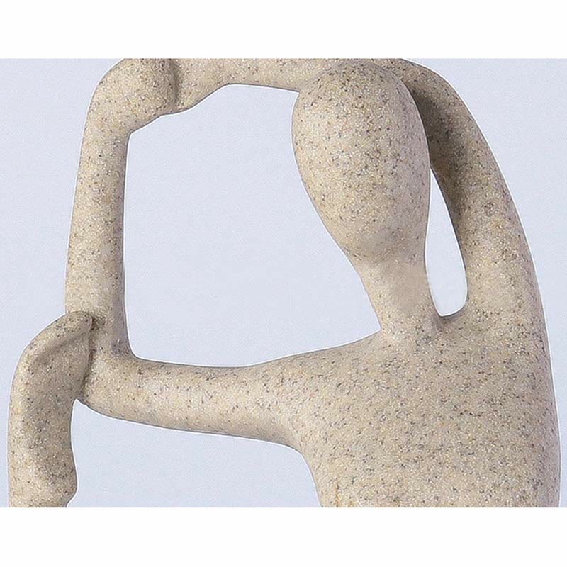 Sculpture abstraite en résine représentant un exercice de méditation et de yoga, décoration de bureau - image 3