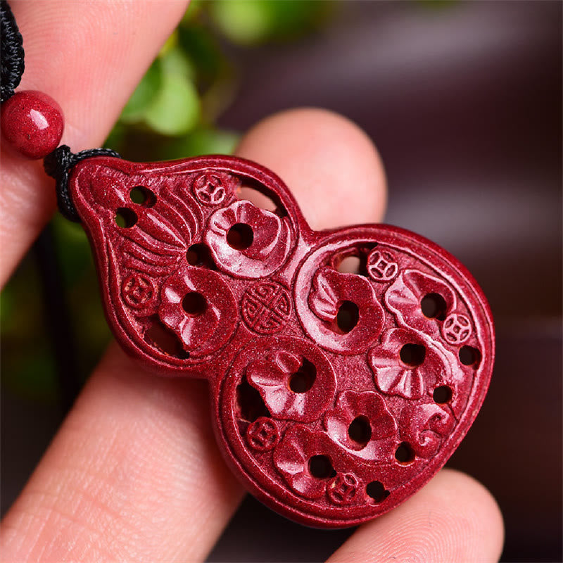 Collier pendentif en Buddha Stones rieur Yin Yang zodiaque chinois gourde cinabre naturel bénédiction - image 24