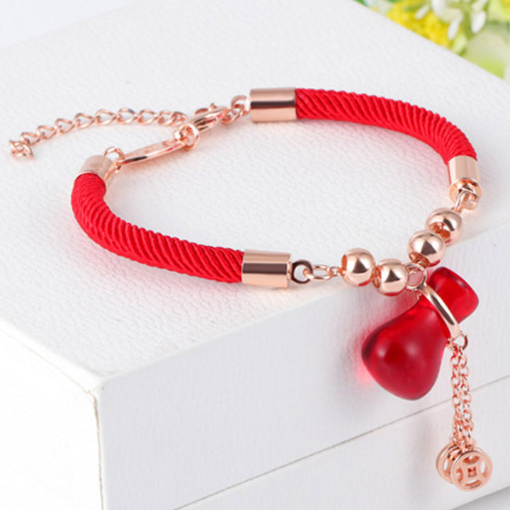Bracelet en corde rouge et agate rouge Buddha Stones et attracteur de richesse