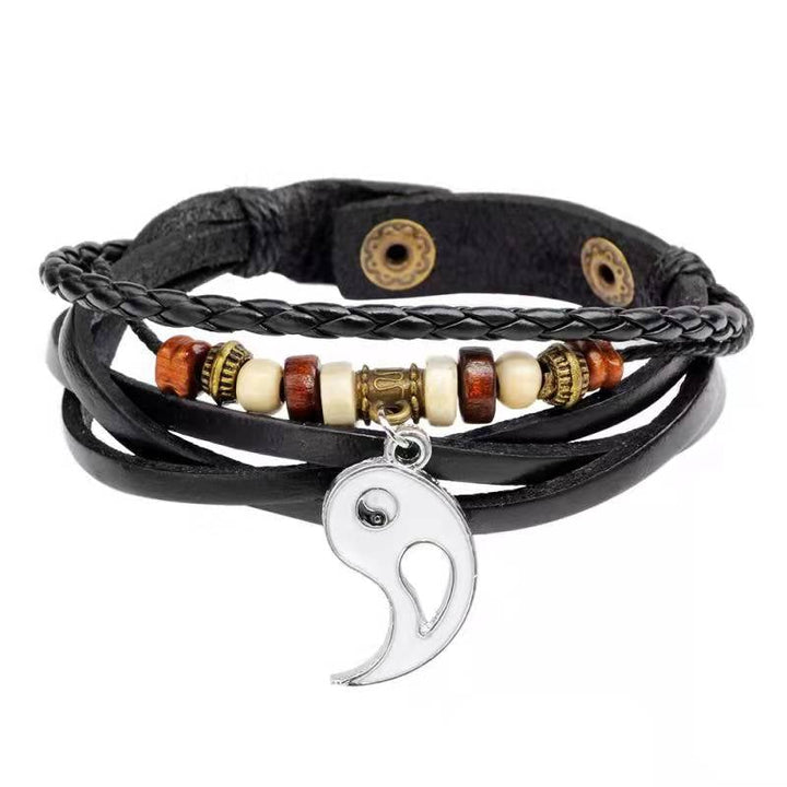 Bracelet d'équilibre de couple pendentif Yin Yang
