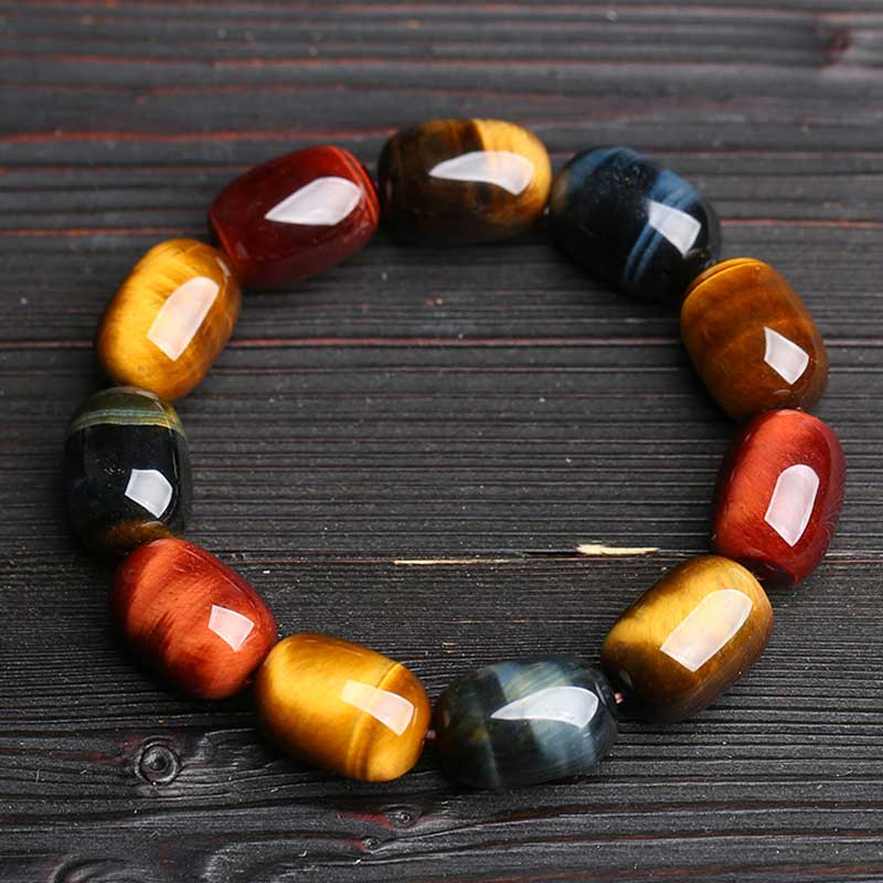 Bracelet de protection et de guérison en œil de tigre naturel Buddha Stones - image 4