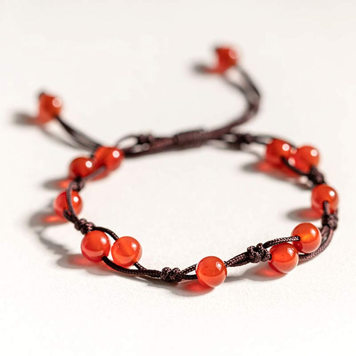 Bracelet calme en agate rouge, agate mousse et cinabre de Buddha Stones