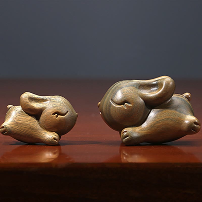 Buddha Stones de Santal Vert Petit Mini Lapin Mignon Lapin Décorations de Paix - image 16
