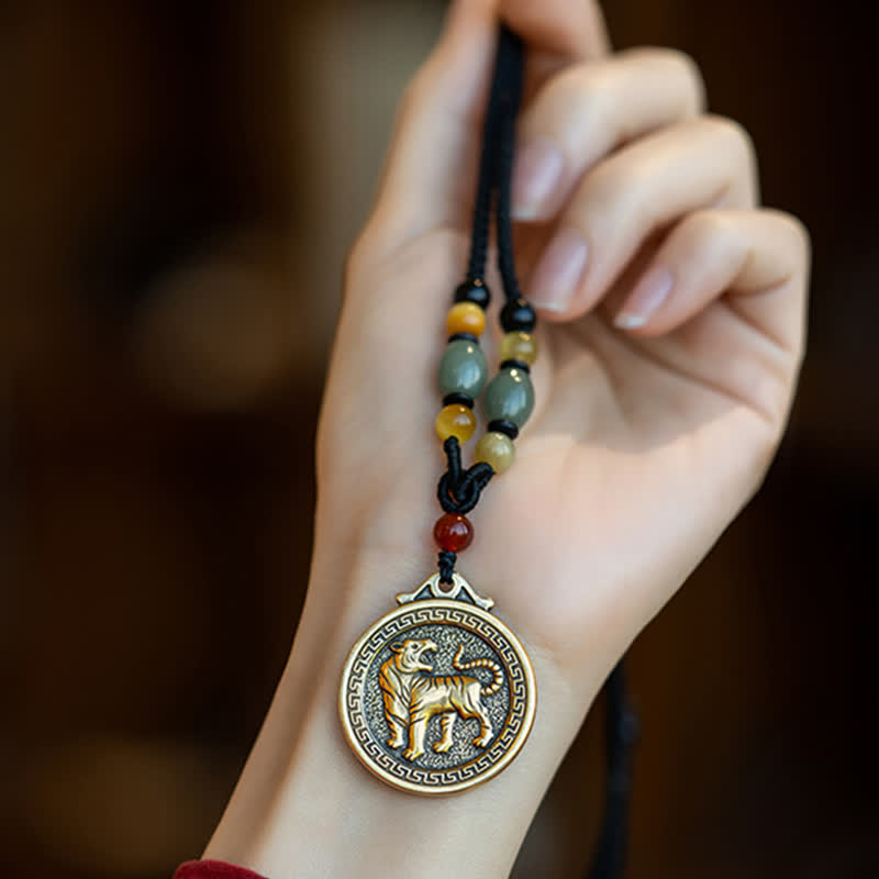 Collier avec pendentif et 12 bénédictions du zodiaque chinois - image 8