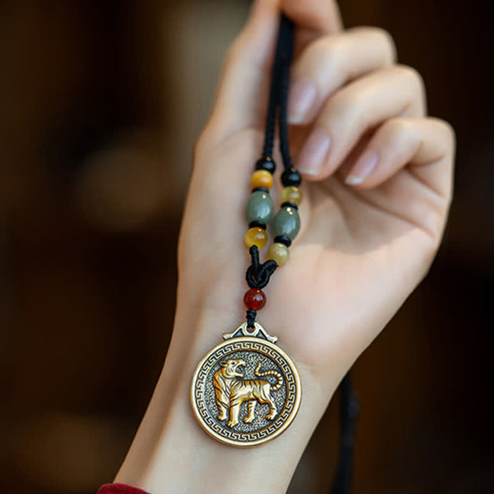 Collier avec pendentif et 12 bénédictions du zodiaque chinois - image 8