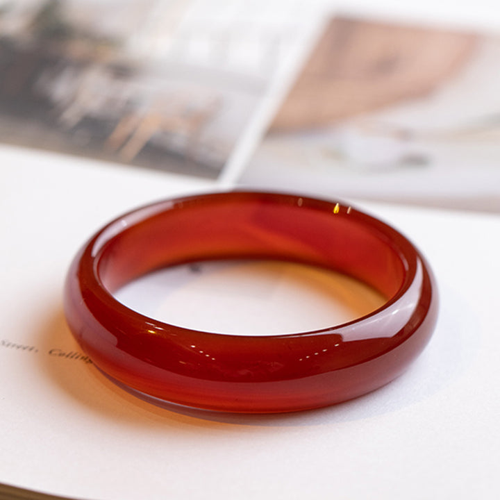 Bracelet de confiance en agate rouge naturelle de Buddha Stones - image 5
