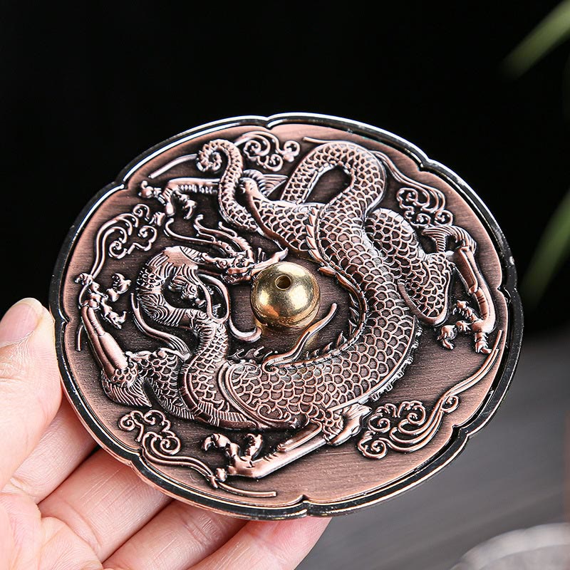 Brûleur Buddha Stones et dragon de bon augure