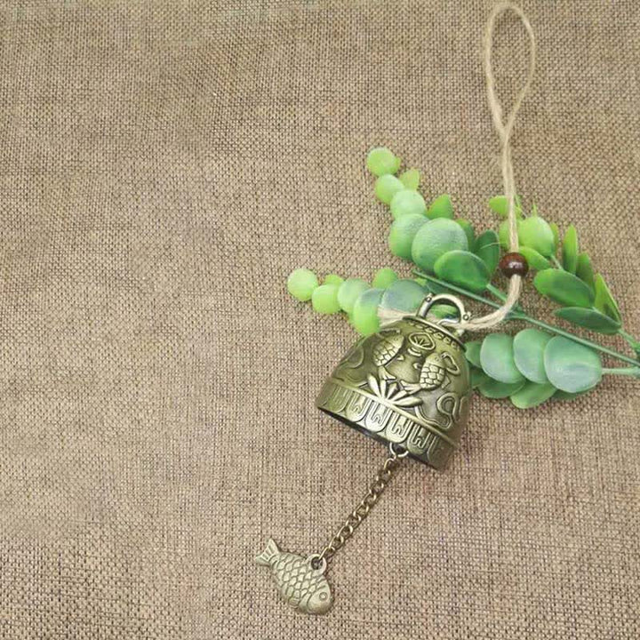 Buddha Stones Feng Shui Bouddha Koi Poisson Dragon Éléphant Carillon à Vent Cloche Chance Décoration Murale à Suspendre - image 5