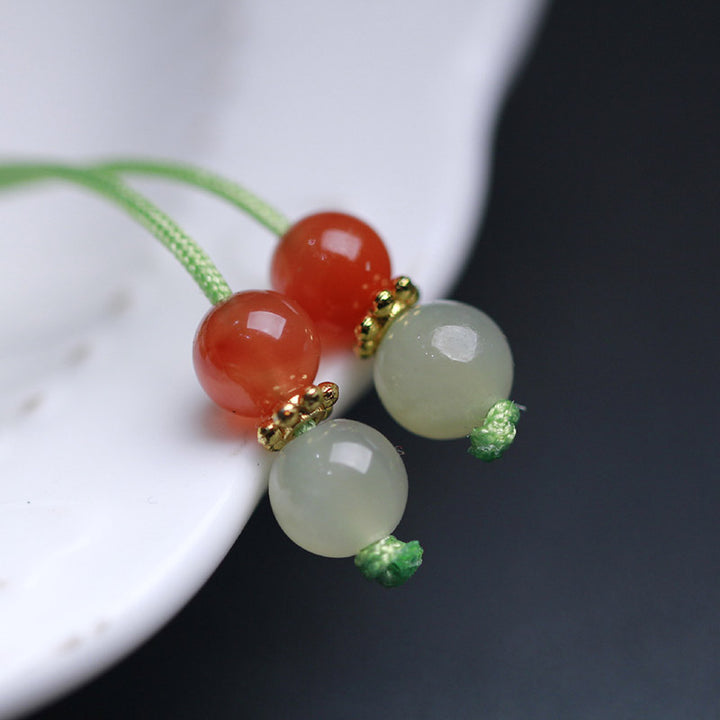 Bracelet Buddha Stones en argent sterling 925 et jade avec fleur porte-bonheur et papillon - image 15