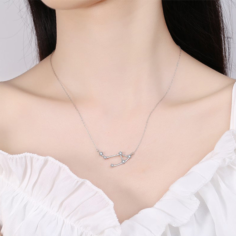 Collier pendentif bénédiction astrologique Buddha Stones en argent sterling 925 12 constellations du zodiaque - image 1