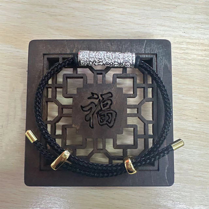 Bracelet tressé en corde Tai Sui fait main avec Buddha Stones et force de protection