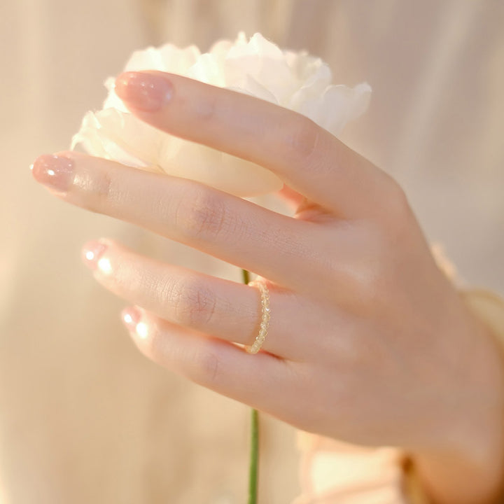 Bague de bonheur et de prospérité en citrine naturelle Buddha Stones - image 1