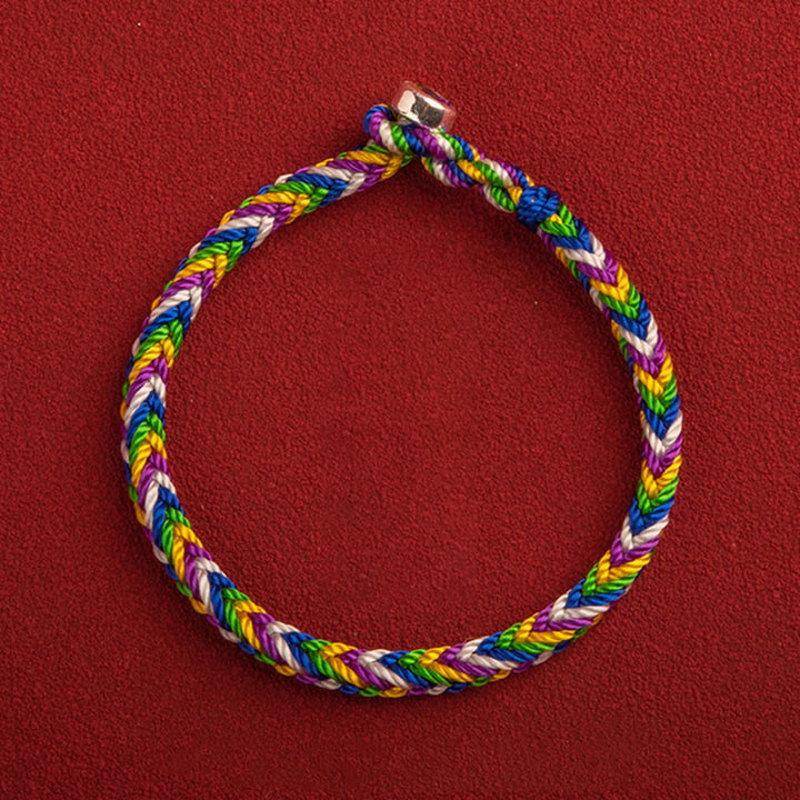 Bracelet porte-bonheur multicolore Buddha Stones "Que tout se passe comme tu le souhaites"