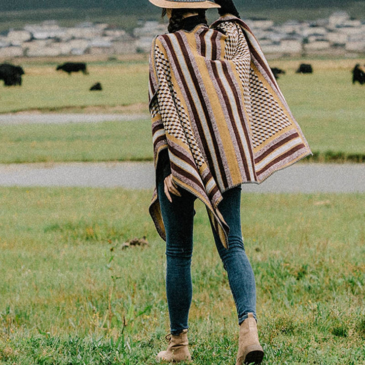 Châle tibétain en Buddha Stones , motif classique, écharpe de voyage confortable et chaude pour l'hiver - image 2