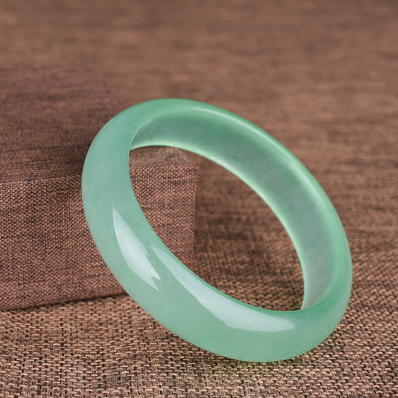 Bracelet jonc en jade naturel Buddha Stones, porte-bonheur, guérison, prospérité - image 7