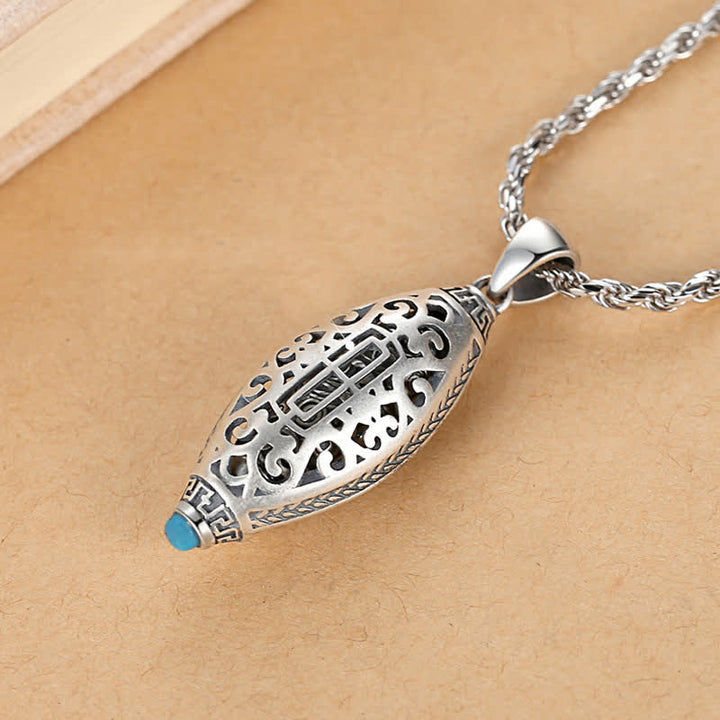 Collier de protection avec pendentif rotatif en Buddha Stones du Tibet Om Mani Padme Hum - image 5