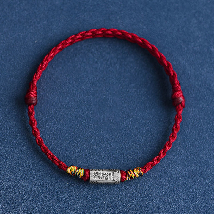 Bracelet de cheville en argent sterling 925 fabriqué à la main avec des Buddha Stones, design tout va bien, protection et force - image 14