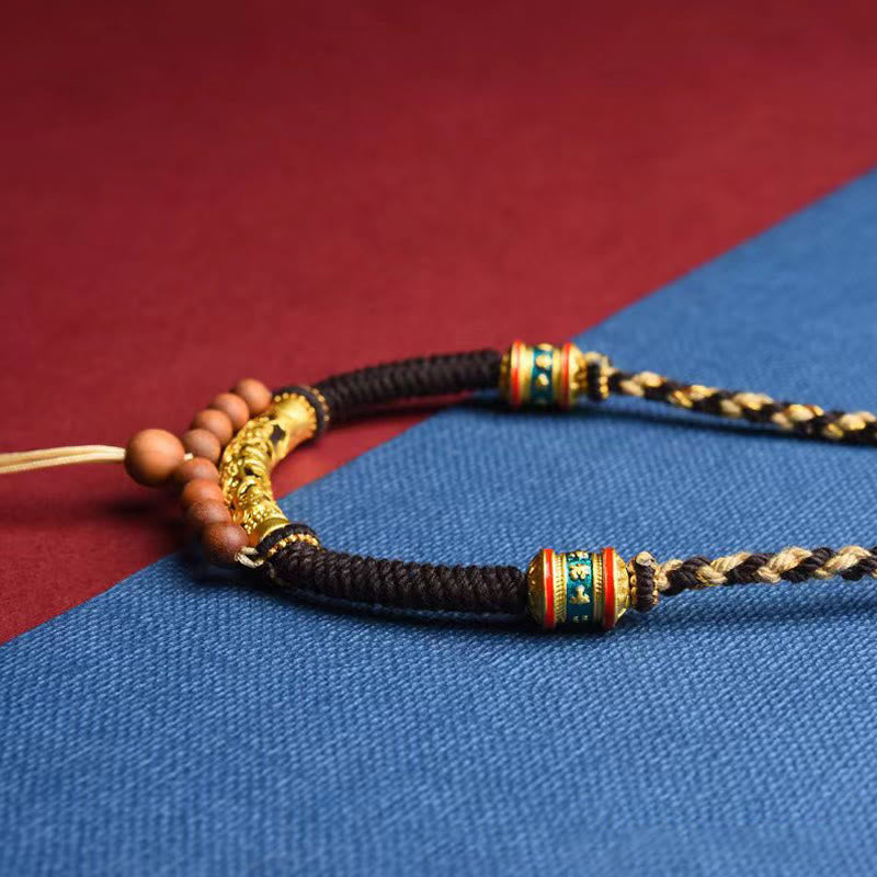 Collier pendentif en corde avec nœud King Kong tibétain fait à la main en Buddha Stones Om Mani Padme Hum - image 6