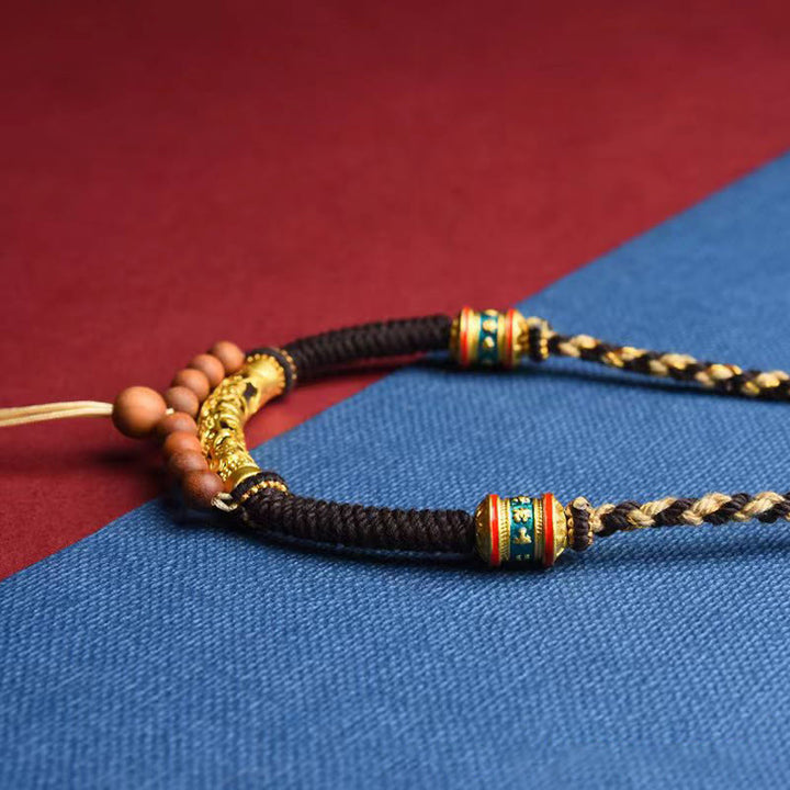 Collier pendentif en corde avec nœud King Kong tibétain fait à la main en Buddha Stones Om Mani Padme Hum - image 6