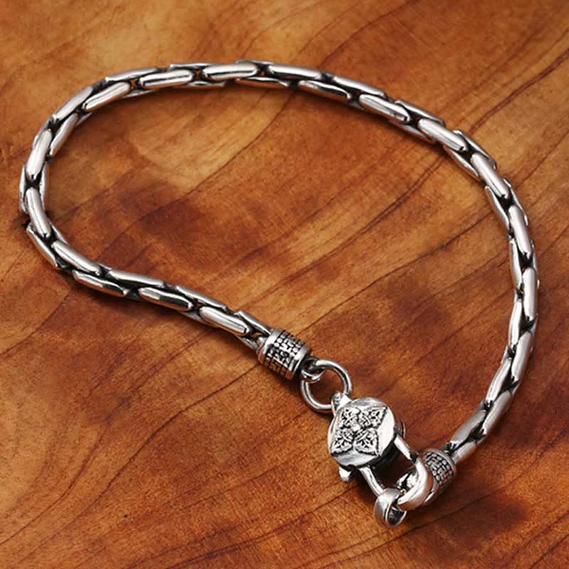 Buddha Stones tibétaines Double Dorje Om Mani Padme Hum bouddha croix gammée Vajra Bracelet de force