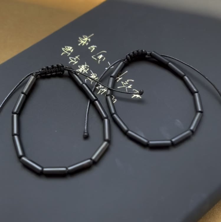 Bracelet de protection et de soutien en perles d'onyx noir Buddha Stones