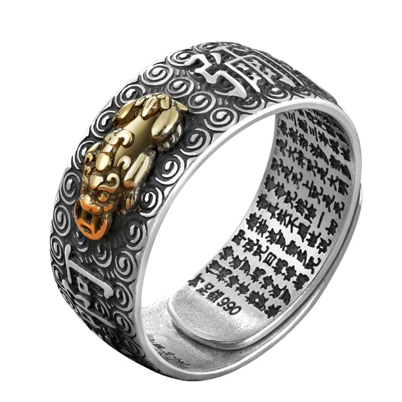 Bague ajustable Buddha Stones du zodiaque chinois Natal Bouddha Richesse Chance