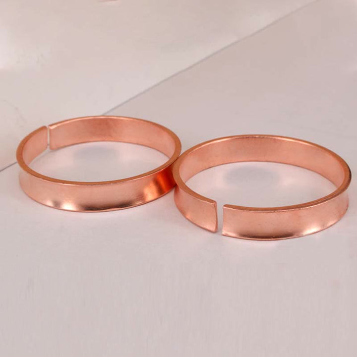 Bracelet manchette porte-bonheur en cuivre