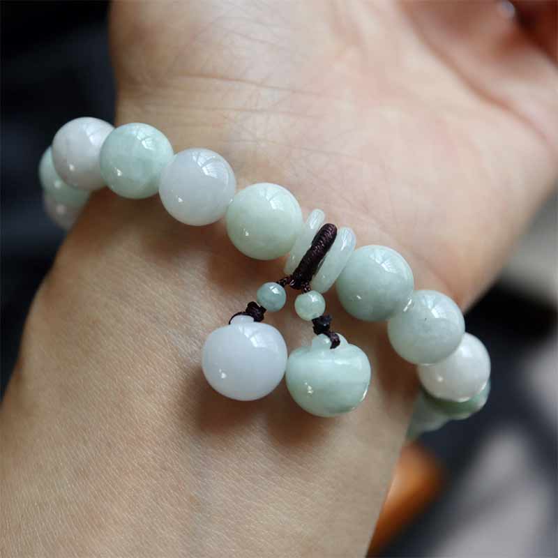 Bracelet de réussite en forme de pomme et de courge de Bouddha en Buddha Stones en jade naturel Pi Xiu