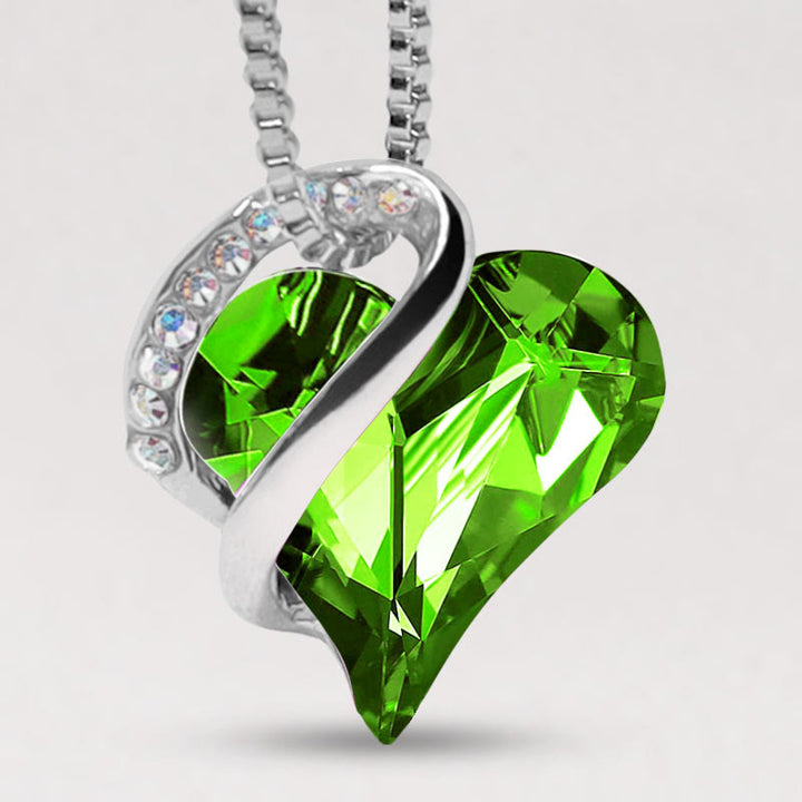 Collier pendentif énergie de guérison pierre de naissance coeur amour Buddha Stones - 08-août-Vert péridot - image 25