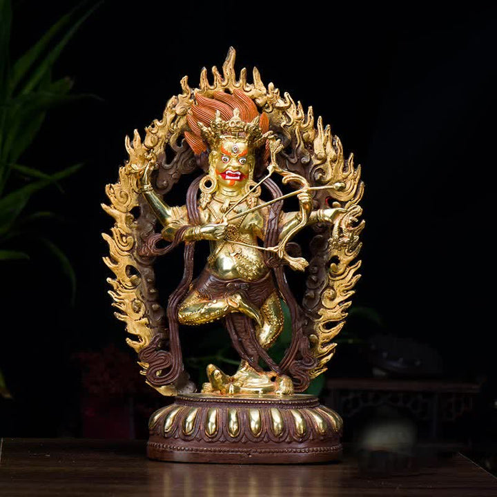 Figurine de Bouddha Kurukulla Sérénité Statue en cuivre Décoration de la maison