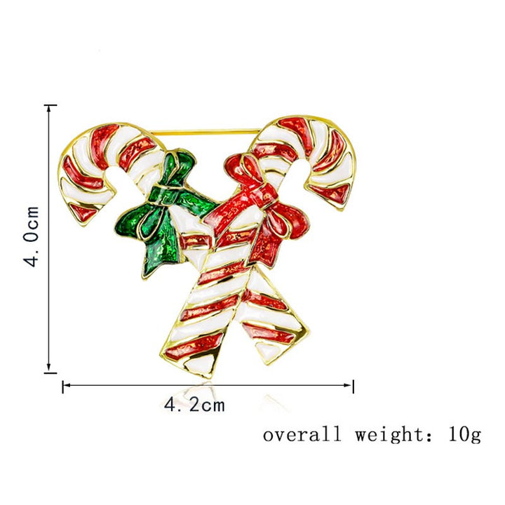 Broche en cristal strass multicolore de Noël