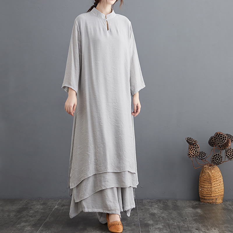 Ensemble de vêtements pour femmes Buddha Stones et motif simple pour méditation, prière, pratique spirituelle zen, yoga