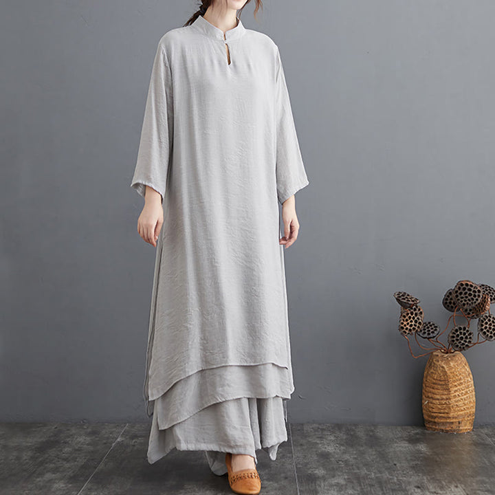 Ensemble de vêtements pour femmes Buddha Stones et motif simple pour méditation, prière, pratique spirituelle zen, yoga