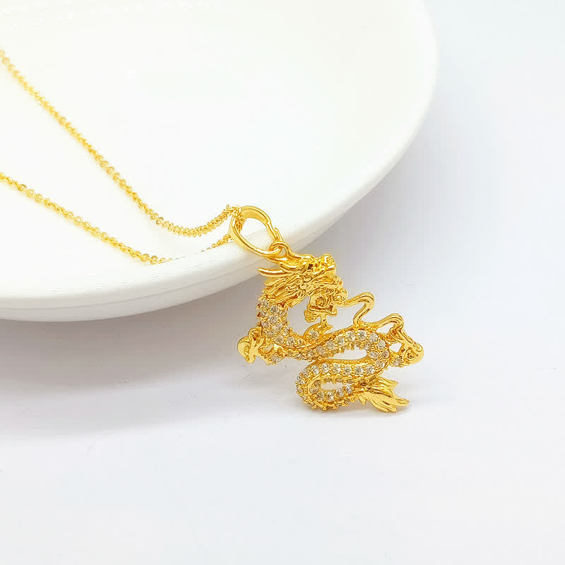 Collier pendentif protection dragon en or Buddha Stones - image 2