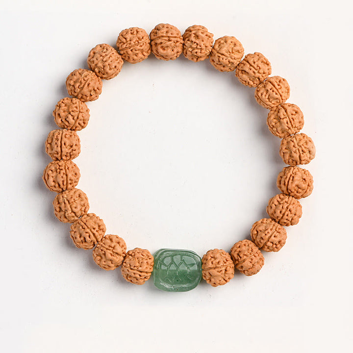 Bracelet de richesse et de bon augure en Buddha Stones tibétaines Rudraksha Bodhi Seed