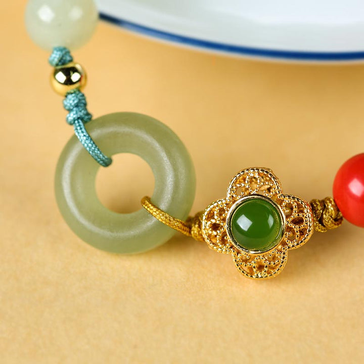 Bracelet de bénédiction en jade cinabre naturel