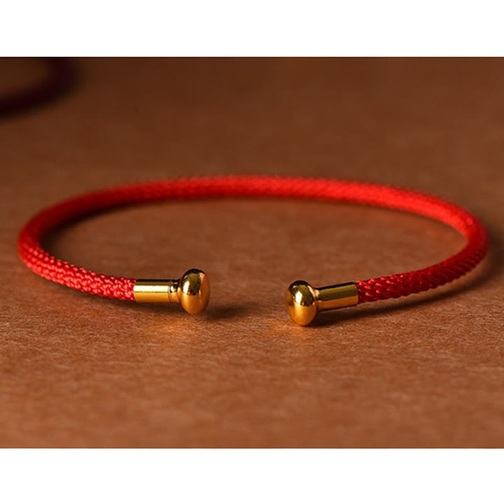 Bracelet manchette tressé fait main avec Buddha Stones au design simple - image 5